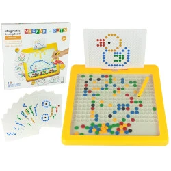 Geltona magnetinė lenta, 100 karoliukų