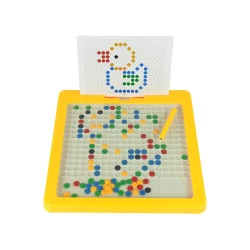 Geltona magnetinė lenta, 100 karoliukų