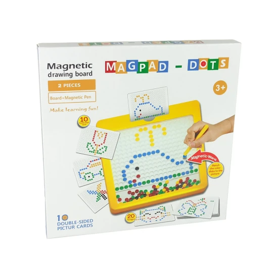 Geltona magnetinė lenta, 100 karoliukų Magnetinės lentos ir magnetai