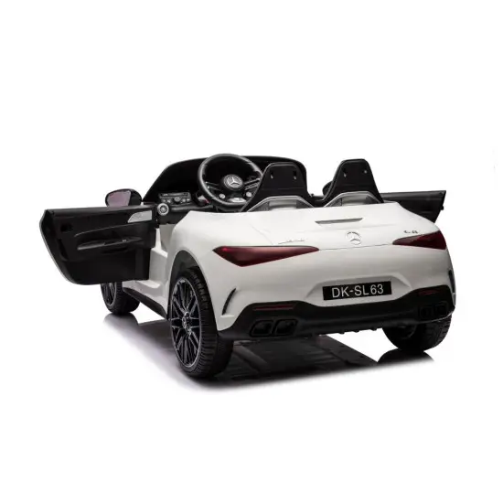 Baltas elektrinis automobilis Mercedes AMG SL63 Elektrinės mašinėlės vaikams