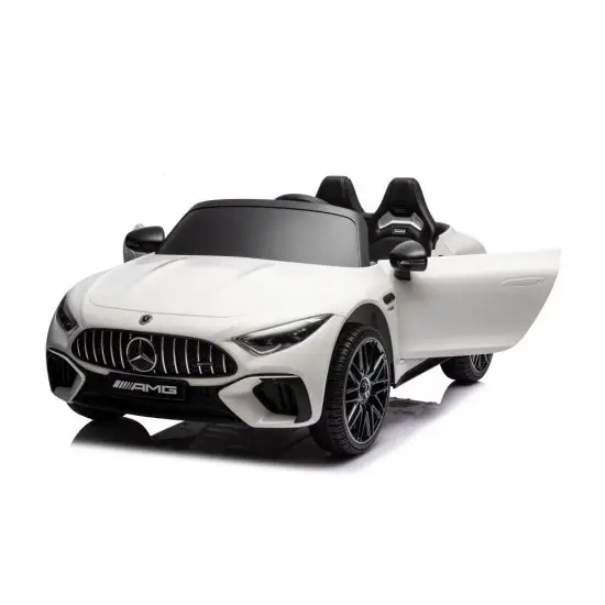Baltas elektrinis automobilis Mercedes AMG SL63 Elektrinės mašinėlės vaikams