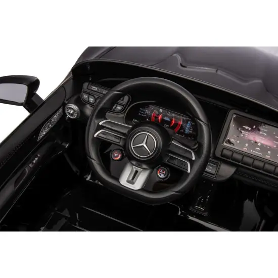 Juodas elektrinis automobilis Mercedes AMG SL63 Elektrinės mašinėlės vaikams