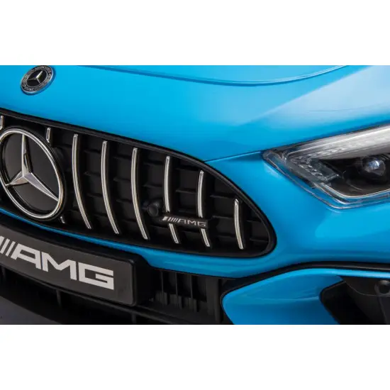 Mėlynas elektrinis automobilis Mercedes AMG SL63 Elektrinės mašinėlės vaikams