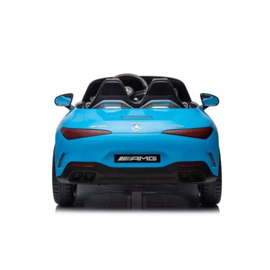 Mėlynas elektrinis automobilis Mercedes AMG SL63 Elektrinės mašinėlės vaikams