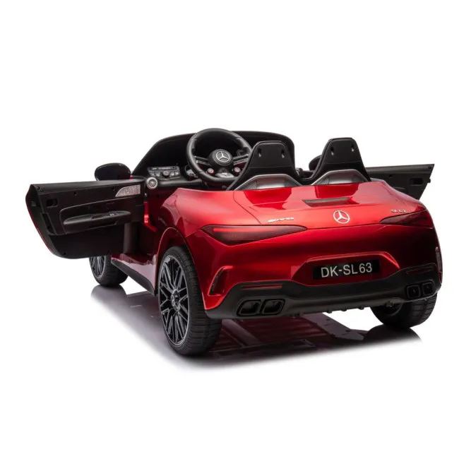 Raudonas elektrinis automobilis Mercedes AMG SL63 Elektrinės mašinėlės vaikams