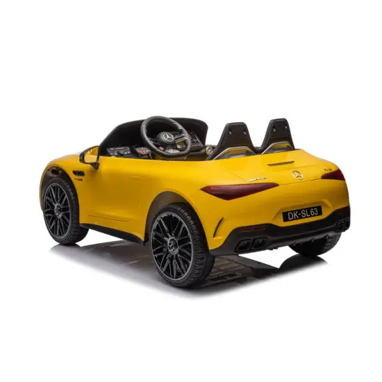 Geltonas elektrinis automobilis Mercedes AMG SL63 Elektrinės mašinėlės vaikams