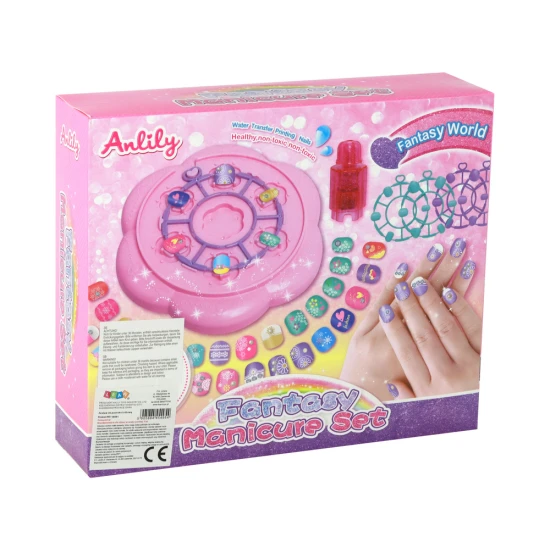 Rožinis nagų dailės rinkinys su lipdukais Grožio rinkiniai