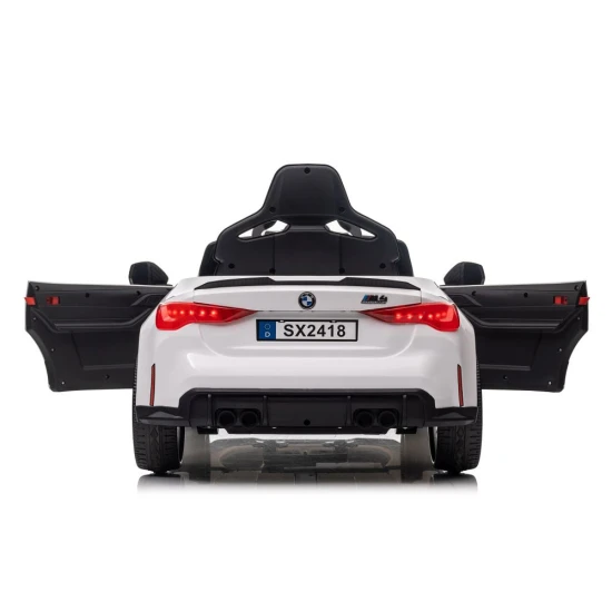 Baltas elektrinis automobilis BMW M4 Elektrinės mašinėlės vaikams