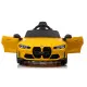 BMW M4 geltonas automobilis Automobiliai