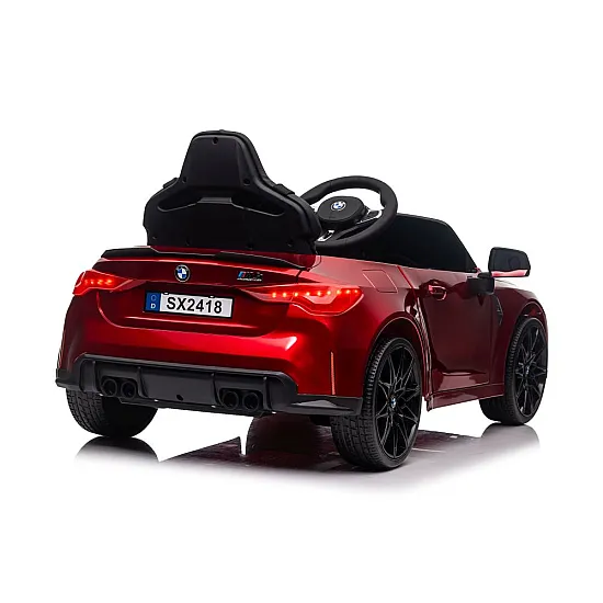 Raudonas elektrinis automobilis vaikams BMW M4 Elektrinės mašinėlės vaikams