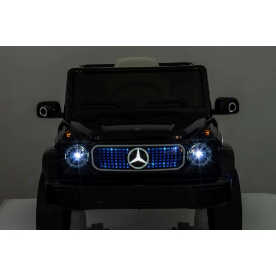 Juodas akumuliatorinis automobilis Mercedes EQG 4x4 Elektrinės mašinėlės vaikams