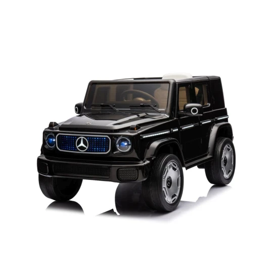 Juodas akumuliatorinis automobilis Mercedes EQG 4x4 Elektrinės mašinėlės vaikams