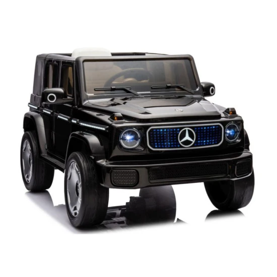 Juodas akumuliatorinis automobilis Mercedes EQG 4x4 Elektrinės mašinėlės vaikams