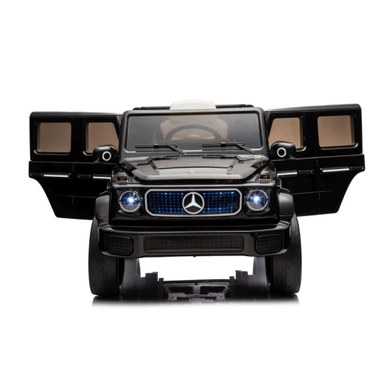 Juodas akumuliatorinis automobilis Mercedes EQG 4x4 Elektrinės mašinėlės vaikams