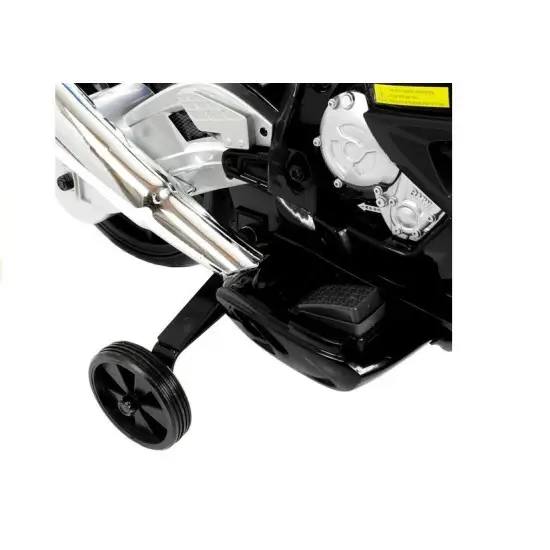 Juodas BMW S1000RR akumuliatorinis motociklas