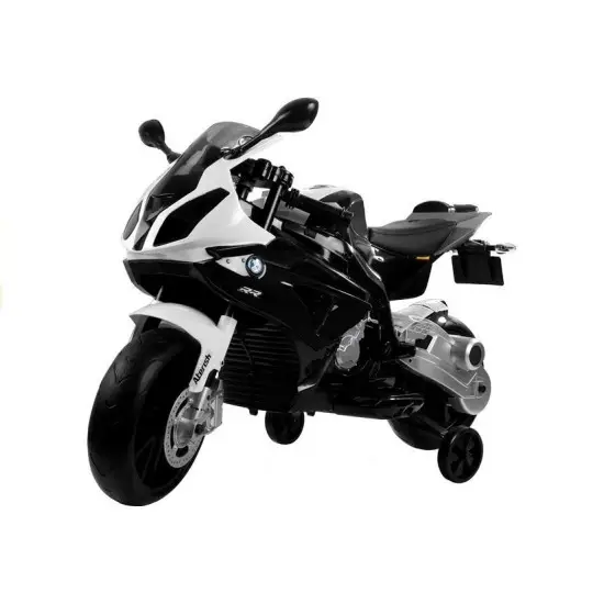 Juodas BMW S1000RR akumuliatorinis motociklas
