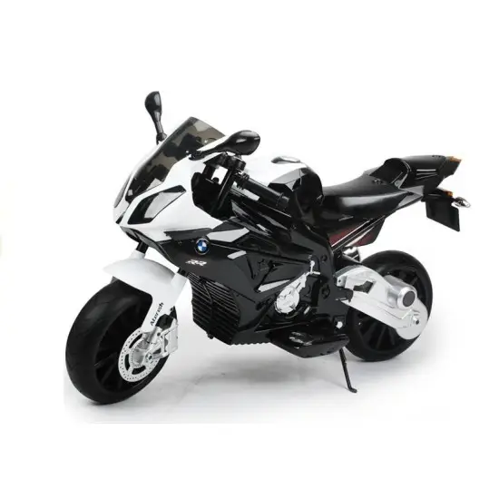 Juodas BMW S1000RR akumuliatorinis motociklas