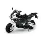 Juodas BMW S1000RR akumuliatorinis motociklas