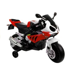 Raudonas BMW S1000RR akumuliatorinis motociklas