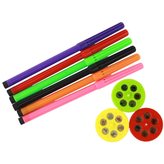 Dinozaurų projektorius su žymekliais ir šablonais Miego priemonės ir projektoriai