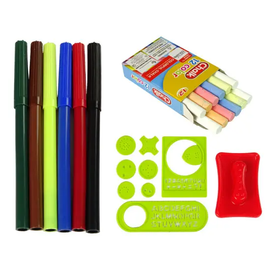 Foldable 2in1 Blackboard Suitcase - Chalk & Marker Magnetinės lentos ir magnetai