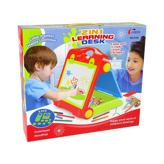 Foldable 2in1 Blackboard Suitcase - Chalk & Marker Magnetinės lentos ir magnetai