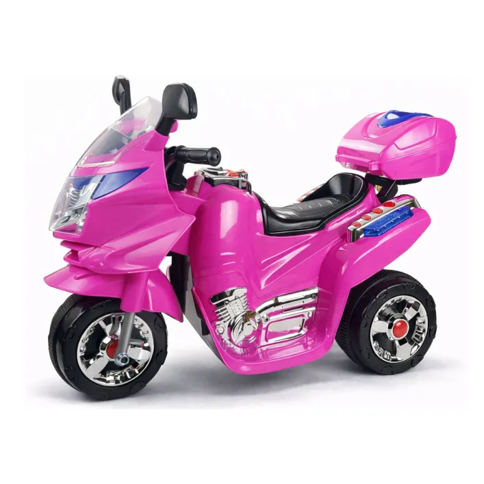 Akumuliatorinis rožinis motociklas HC8051 Elektrinės mašinėlės vaikams