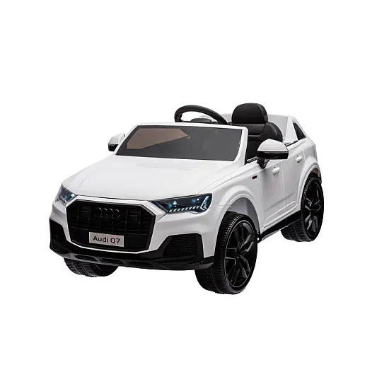 Audi Q7 white electric car