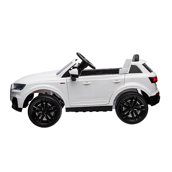 Audi Q7 white electric car