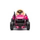 Rožinis elektrinis traktorius BBH-030 Elektrinės mašinėlės vaikams