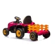 Rožinis elektrinis traktorius BBH-030 Elektrinės mašinėlės vaikams