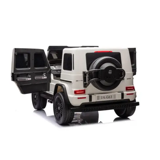 Baltas elektrinis automobilis Mercedes G63 XXL 4x4 Elektrinės mašinėlės vaikams