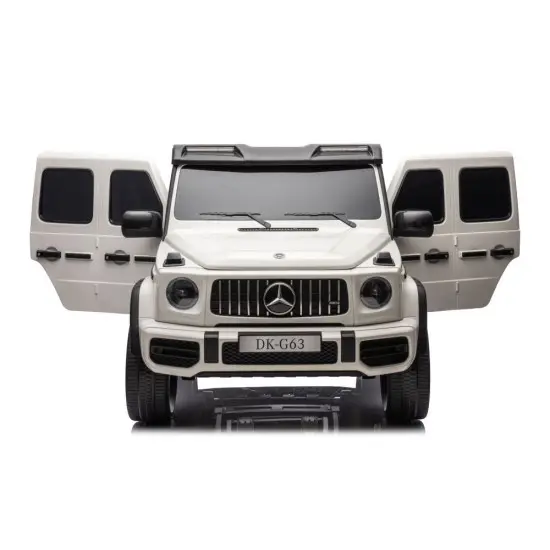 Baltas elektrinis automobilis Mercedes G63 XXL 24V Elektrinės mašinėlės vaikams