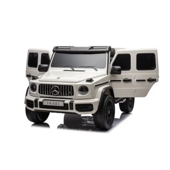 Baltas elektrinis automobilis Mercedes G63 XXL 24V Elektrinės mašinėlės vaikams