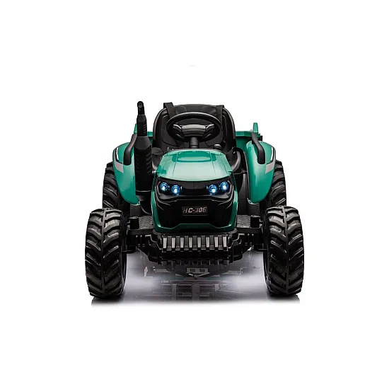 Tamsiai žalias elektrinis traktorius HC-306 24V Elektrinės mašinėlės vaikams