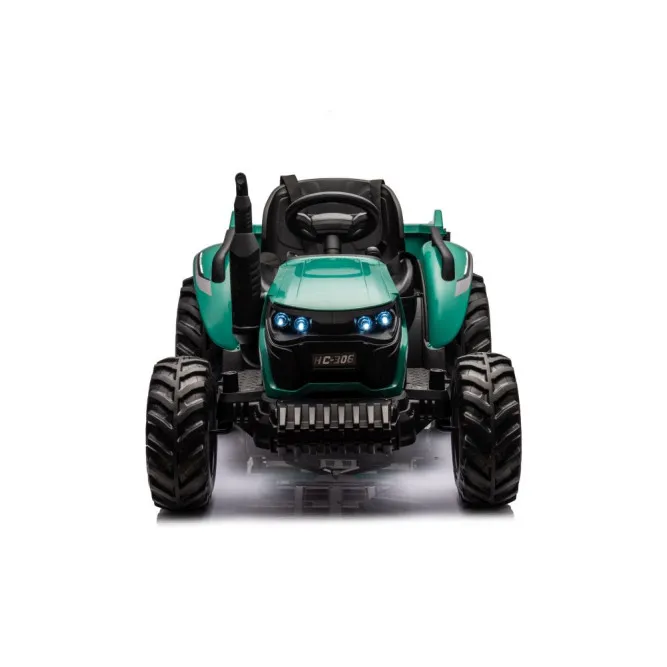 Tamsiai žalias elektrinis traktorius HC-306 24V Elektrinės mašinėlės vaikams