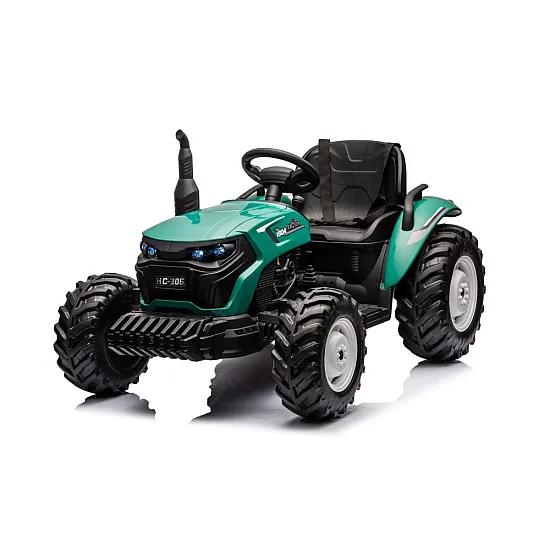 Tamsiai žalias elektrinis traktorius HC-306 24V Elektrinės mašinėlės vaikams