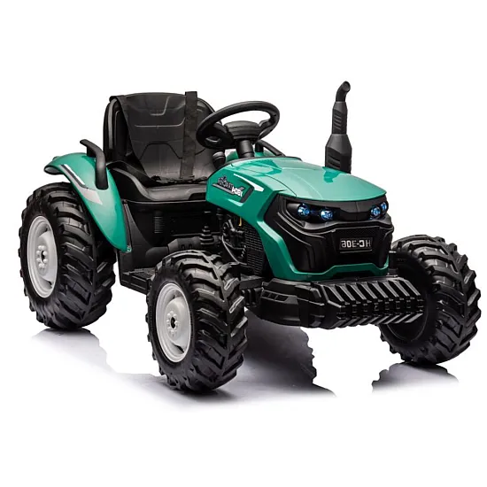 Tamsiai žalias elektrinis traktorius HC-306 24V Elektrinės mašinėlės vaikams