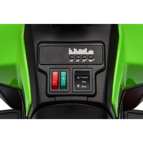 Žalias akumuliatorinis keturratis GTS1155 Elektrinės mašinėlės vaikams