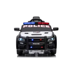 Juodas elektrinis policijos automobilis Dodge Charger