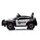 Juodas elektrinis policijos automobilis Dodge Charger Elektrinės mašinėlės vaikams