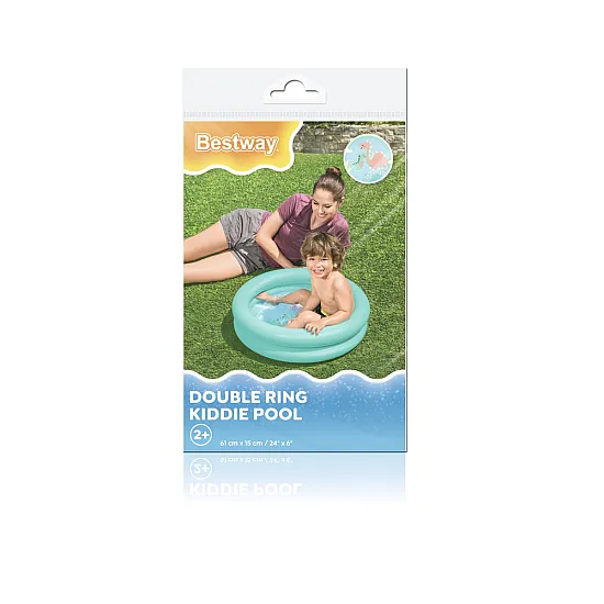 Pripučiamas mėtinės spalvos baseinas 61 cm x 15 cm Bestway 51061