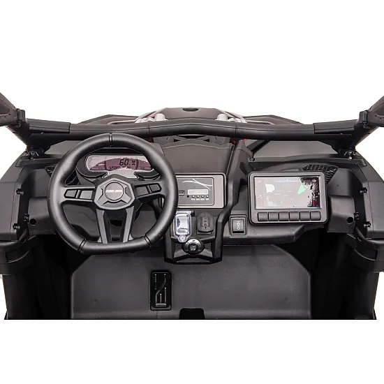 Juodas elektrinis bagis Can-Am RS DK-CA001 4x4 Elektrinės mašinėlės vaikams