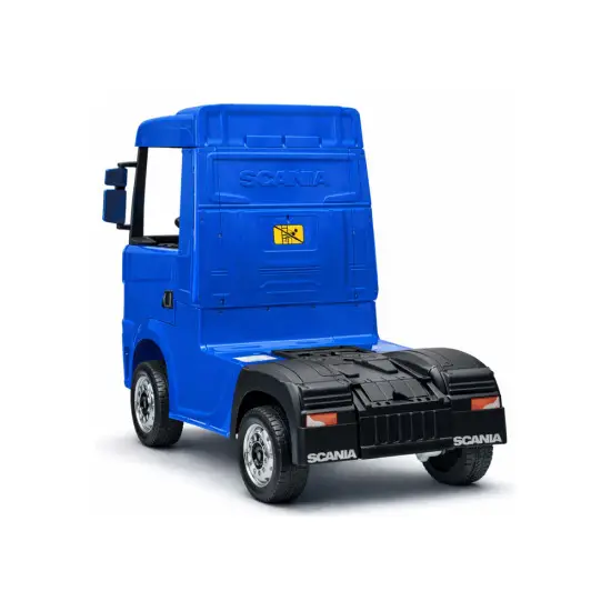 Mėlynas elektrinis sunkvežimis Scania 500R HL698 Puspriekabės