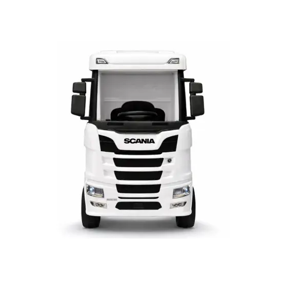 Baltas elektrinis sunkvežimis Scania 500R HL698 Puspriekabės