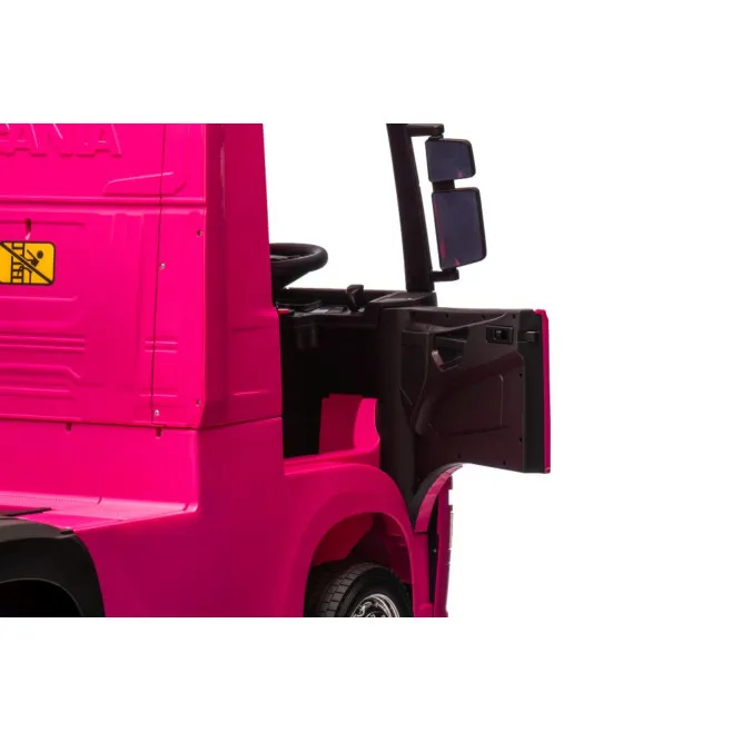 Elektrinis vilkikas vaikams Scania 500R HL698, rožinė