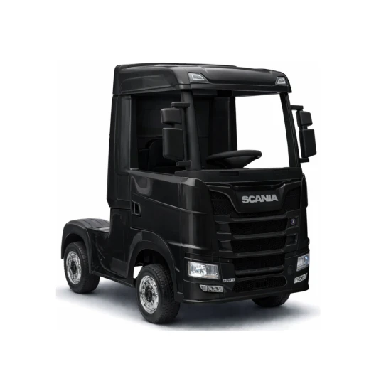 Juodas akumuliatorinis automobilis Scania 500R HL698 4x4 Elektrinės mašinėlės vaikams