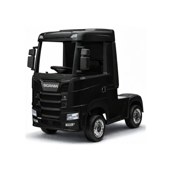 Juodas akumuliatorinis automobilis Scania 500R HL698 4x4 Elektrinės mašinėlės vaikams