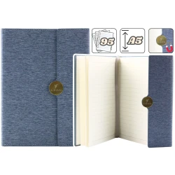 Pilkos spalvos magnetinis A5 formato užrašų knygelė