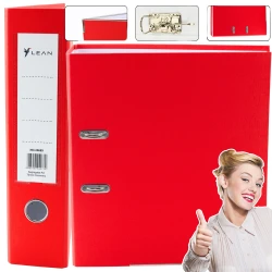 Raudonas dokumentų segtuvas A4